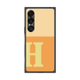 プレミアムスクエアケース［ オリジナル - initial two tone - H orange ］