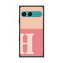 プレミアムスクエアケース［ オリジナル - initial two tone - H pink ］