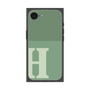プレミアムスクエアケース［ オリジナル - initial two tone - H green ］