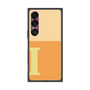 プレミアムスクエアケース［ オリジナル - initial two tone - I orange ］