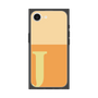 プレミアムスクエアケース［ オリジナル - initial two tone - J orange ］