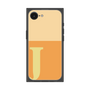 プレミアムスクエアケース［ オリジナル - initial two tone - J orange ］