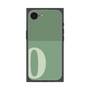 プレミアムスクエアケース［ オリジナル - initial two tone - O green ］