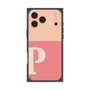 プレミアムスクエアケース［ オリジナル - initial two tone - P pink ］
