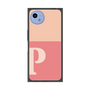 プレミアムスクエアケース［ オリジナル - initial two tone - P pink ］