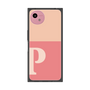 プレミアムスクエアケース［ オリジナル - initial two tone - P pink ］