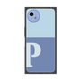 プレミアムスクエアケース［ オリジナル - initial two tone - P blue ］
