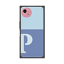 プレミアムスクエアケース［ オリジナル - initial two tone - P blue ］