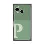 プレミアムスクエアケース［ オリジナル - initial two tone - P green ］