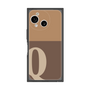プレミアムスクエアケース［ オリジナル - initial two tone - Q brown ］