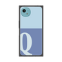 プレミアムスクエアケース［ オリジナル - initial two tone - Q blue ］