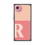 プレミアムスクエアケース［ オリジナル - initial two tone - R pink ］