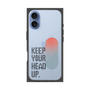 プレミアムスクエアケース［ オリジナル - ドットオーバーレイ - KEEP YOUR HEAD UP/A ］