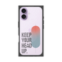 プレミアムスクエアケース［ オリジナル - ドットオーバーレイ - KEEP YOUR HEAD UP/A ］