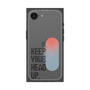 プレミアムスクエアケース［ オリジナル - ドットオーバーレイ - KEEP YOUR HEAD UP/A ］