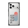 プレミアムスクエアケース［ オリジナル - ドットオーバーレイ - KEEP YOUR HEAD UP/A ］
