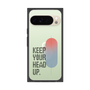 プレミアムスクエアケース［ オリジナル - ドットオーバーレイ - KEEP YOUR HEAD UP/A ］