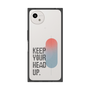 プレミアムスクエアケース［ オリジナル - ドットオーバーレイ - KEEP YOUR HEAD UP/A ］