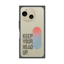 プレミアムスクエアケース［ オリジナル - ドットオーバーレイ - KEEP YOUR HEAD UP/A ］
