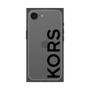 プレミアムスクエアケース［ MICHAEL KORS - Logo - Black ］