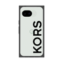 プレミアムスクエアケース［ MICHAEL KORS - Logo - Black ］