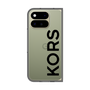 プレミアムスクエアケース［ MICHAEL KORS - Logo - Black ］