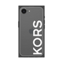 プレミアムスクエアケース［ MICHAEL KORS - Logo - White ］