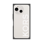プレミアムスクエアケース［ MICHAEL KORS - Logo - White ］