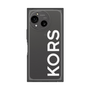 プレミアムスクエアケース［ MICHAEL KORS - Logo - White ］