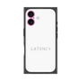 プレミアムスクエアケース［ LATENCY - Logotype - White ］