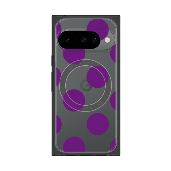 プレミアムスクエアケース with Pixelsnap［ シンプルドット - Purple ］