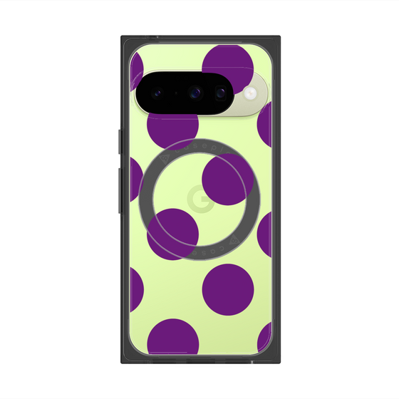 プレミアムスクエアケース with Pixelsnap［ シンプルドット - Purple ］