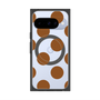 プレミアムスクエアケース with Pixelsnap［ シンプルドット - Brown ］