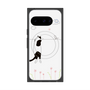 プレミアムスクエアケース with Pixelsnap［ 夢中に覗く三毛ねこ ］