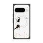 プレミアムスクエアケース with Pixelsnap［ 夢中に覗く三毛ねこ ］