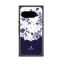 プレミアムスクエアケース with Pixelsnap［ ツインドットフラワー - Navy ］