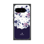 プレミアムスクエアケース with Pixelsnap［ ツインドットフラワー - Navy ］