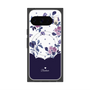 プレミアムスクエアケース with Pixelsnap［ ツインドットフラワー - Navy ］