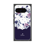 プレミアムスクエアケース with Pixelsnap［ ツインドットフラワー - Navy ］