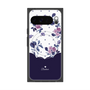 プレミアムスクエアケース with Pixelsnap［ ツインドットフラワー - Navy ］