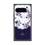 プレミアムスクエアケース with Pixelsnap［ ツインドットフラワー - Navy ］