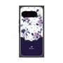 プレミアムスクエアケース with Pixelsnap［ ツインドットフラワー - Navy ］