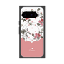 プレミアムスクエアケース with Pixelsnap［ ツインドットフラワー - Pink ］