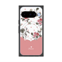 プレミアムスクエアケース with Pixelsnap［ ツインドットフラワー - Pink ］