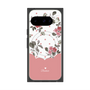 プレミアムスクエアケース with Pixelsnap［ ツインドットフラワー - Pink ］
