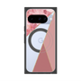 プレミアムスクエアケース with Pixelsnap［ マーブルトライアングルパレット - Pink ］