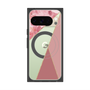 プレミアムスクエアケース with Pixelsnap［ マーブルトライアングルパレット - Pink ］