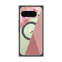 プレミアムスクエアケース with Pixelsnap［ マーブルトライアングルパレット - Pink ］