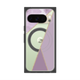 プレミアムスクエアケース with Pixelsnap［ マーブルトライアングルパレット - Purple ］