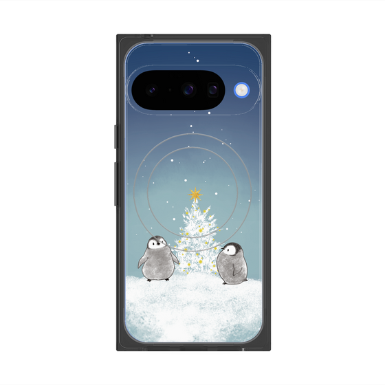 プレミアムスクエアケース with Pixelsnap［ 静かなペンギンの夜 ］